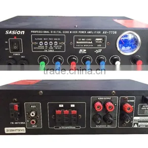 2015 Trade Assurance Supplier SASION Mini Size AV-7736 Power Amplifier With VU Meter thumbnail-1
