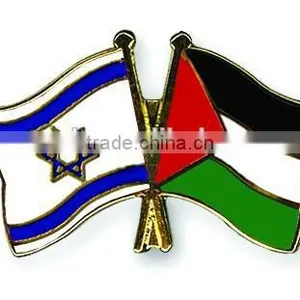 Hot Selling Custom Cross Double Flag Lapel Pin Badge thumbnail-2