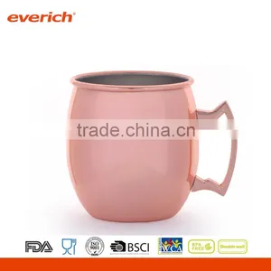 Everich Spray Painted Stainless Steel Copper Moscow Mule Mug With Creative Design thumbnail-1
