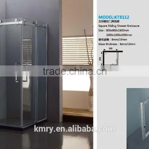 Hot! Stainless Steel Roller Sliding Shower Enclosures (KT8112) Quality Choice thumbnail-2