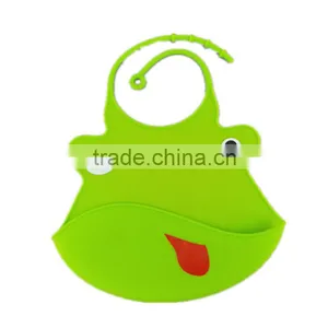 BPA Free Frog Silicone Bib thumbnail-1
