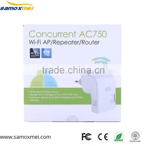 AC750 11ac 750Mbps 2.4Ghz & 5Ghz Dual Band WiFi Repeater /WiFi Extender / Access Point / Wireless Router thumbnail-4