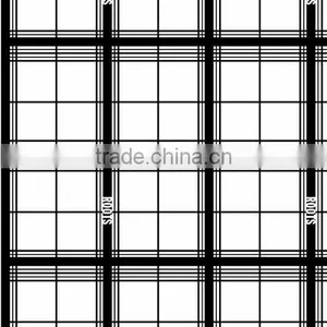 100% Polyester Taffeta Black White Check Fabric thumbnail-1