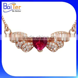 Custom Micro Pave White Cubic Zirconia 925 Sterling Silver Butterfly Pendant Necklace Pendant thumbnail-3