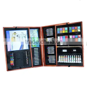 Double Layer Big Wooden Box Art Set 146pcs Gift Art Set in Wooden Case thumbnail-5
