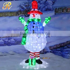LED Ball Snowman for Indoor Christmas Felt Decoration thumbnail-1