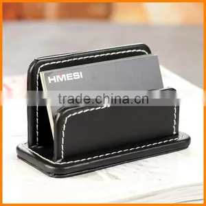 High-end Creative Leather Business Card Holder Business Card Holder Card Case Leather Office Supplies Desktop Storage Finishing thumbnail-1