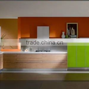 Modern Kitchen Cabinet Melamine Mixed Lacquer Kitchen Cabinet thumbnail-1