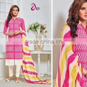 CHANDERI COTTON SALWAR KAMEEZ thumbnail-5
