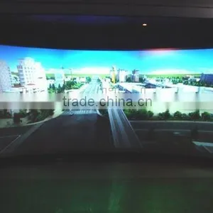 Curved Frame Screen 106" 16:9, 3D Perforated Video Fabric, Aluminium Frame Covered thumbnail-2