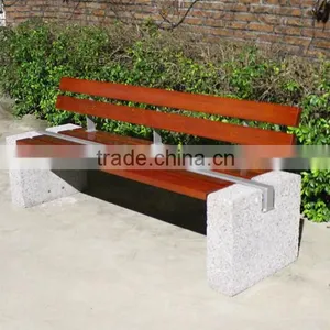 Outdoor Furniture China Wooden Garden Bench Garden Stone Bench thumbnail-1