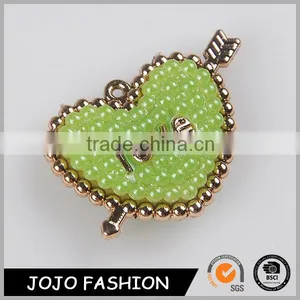 New Products Full Rhinestones Brass Heart Shape Elegant Brooch For Kids Indian Jewelry thumbnail-1
