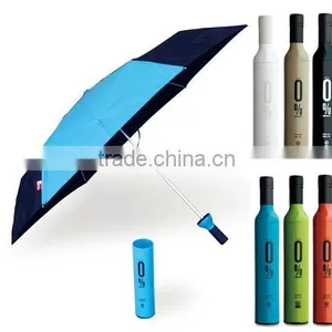 High Quality 21 Inch Triple-Folding Promotion Wine Bottle Umbrella thumbnail-2