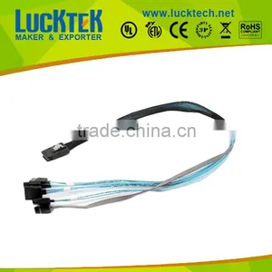 Mini SAS to 4 SATA Cable With LED Light, 0.5m thumbnail-1