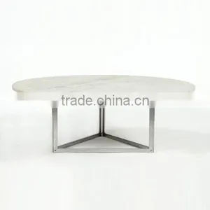 Stone/Marble Table Top With Metal Frame thumbnail-1