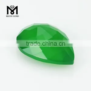 New Arrival Faceted Pear Cut 10 x 14 Loose Gems Green Jade thumbnail-3