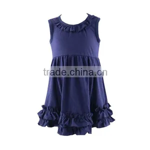 Latest Designs Summer Autumn 95% Cotton Ruffle Sleeveless Girls Clothing 2016 Baby Dress thumbnail-2
