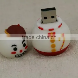 2016 Wholesale Customized Logo Personalized PVC Snowman USB Flash Drive 2GB 4GB thumbnail-1