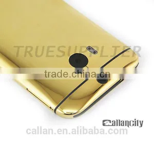 High Quality and Fashion Design of Shiny Gold Housing Plated for HTC m8 thumbnail-1