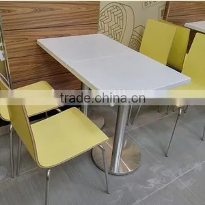 Marble Top Dining Table for Restaurant,Acrylic Soid Surface Tables and Chairs thumbnail-1
