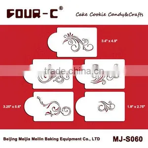 Five Scroll Cake Stencil Set,cake Decorating Stencil,classic Cake Side Design thumbnail-1