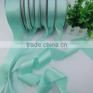 Factory Wholesale Dyed TiffanyBlue Polyester Trimming Satin Ribbon Tape thumbnail-5