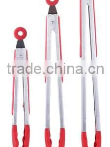 Promotion 430 Stainless Steel Handle Silicone BBQ Pasta Tongs thumbnail-4