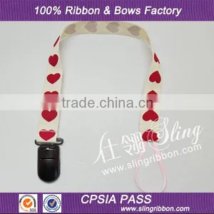 Wholesale Cotton Printed Ribbon Wholesale Pacifier Clip thumbnail-1