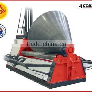 W12-25*3000 CNC Touch Screen Hydraulic Plate Sheet Rolling Bendr Machine With PLC thumbnail-1