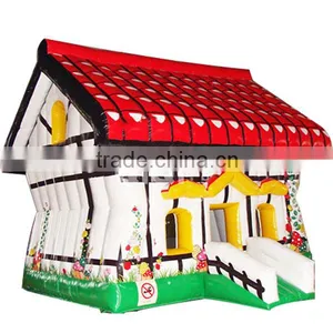 Happy House Inflatable Bouncer Castle , Air Bouncer Inflatable Trampoline thumbnail-1