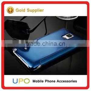 [UPO] Hard Plastic Clear View Mirror Smart Flip Cell Phone Case for Samsung Galaxy Note 4 Back Cover thumbnail-4
