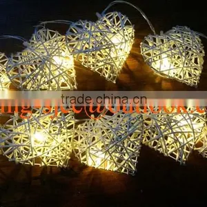Holiday Heart-shaped Rattan LED String Light for Christmas Point Party Light thumbnail-2