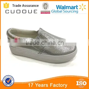 Kids Canvas Shoes Shining pu thumbnail-1