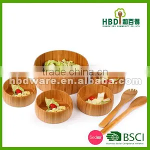 High Quality Bamboo Salad Bowl Set Wholesale thumbnail-4