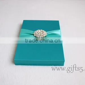 Elegant Navy Blue Wedding Invitation Boxes thumbnail-3