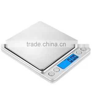 Stainless Steel Top Digital Pocket Kitchen Food Jewelry Weight Compact Scale With Tare Function thumbnail-1