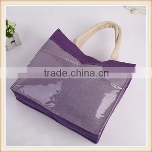 Top Quality Plain Jute Shopping Bag With Pvc thumbnail-4