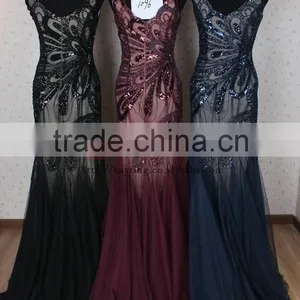 Elegant Sequins Vest Sleeveless Length Gaun Evening Gowns Designs for Fishtail Evening Dress thumbnail-5