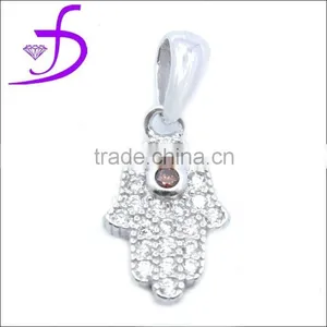 Wholesale 925 Sterling Silver Hand of Fatima Pendant thumbnail-1