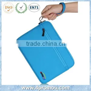 Canvas Zipper Tablet Bag Handbag Laptop Sleeve for Student Blue thumbnail-1