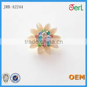 Fashion Pretty Flower Rhinestone Button thumbnail-4