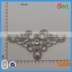 Wholesale Charming Silver Clothing Decorative Crystal Rhinestone Lace thumbnail-4