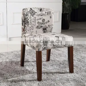 Modern Restaurant Furniture Solid Wood Rubber Wood Dining Chair thumbnail-1