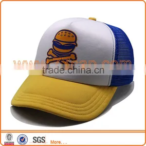 Blank 5 Panel Trucker Foam Mesh Cap Custom Logo Snapback Trucker Hat thumbnail-1