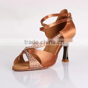 Crystal Latin Dance Shoes Salsa Shoes Open Toe Woman Tango Shoes S-7176 thumbnail-1