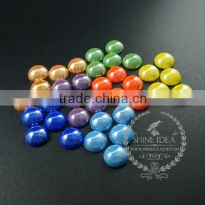 11.7mm Round Champagne,light Blue,deep Blue,yellow,green,orange,purple Ceramic Cabochon Jewelry Findings for Ring 4110125 thumbnail-2