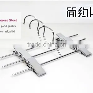 New Design Beautiful Silver Color Metal Pants Hanger With Clips thumbnail-4