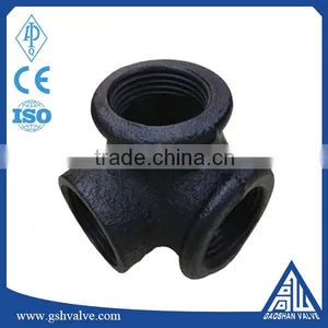 Black Malleable Iron 90 Degree Cross Tee thumbnail-1