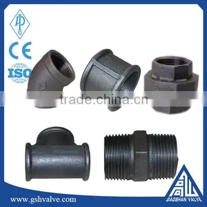 China Manufacturer Supply Black Npt Threaded Elbow Union Tee Pipe Fittings thumbnail-1