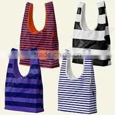 Cheap Promotional Reusable Shopping Bag Witn Stripes thumbnail-1